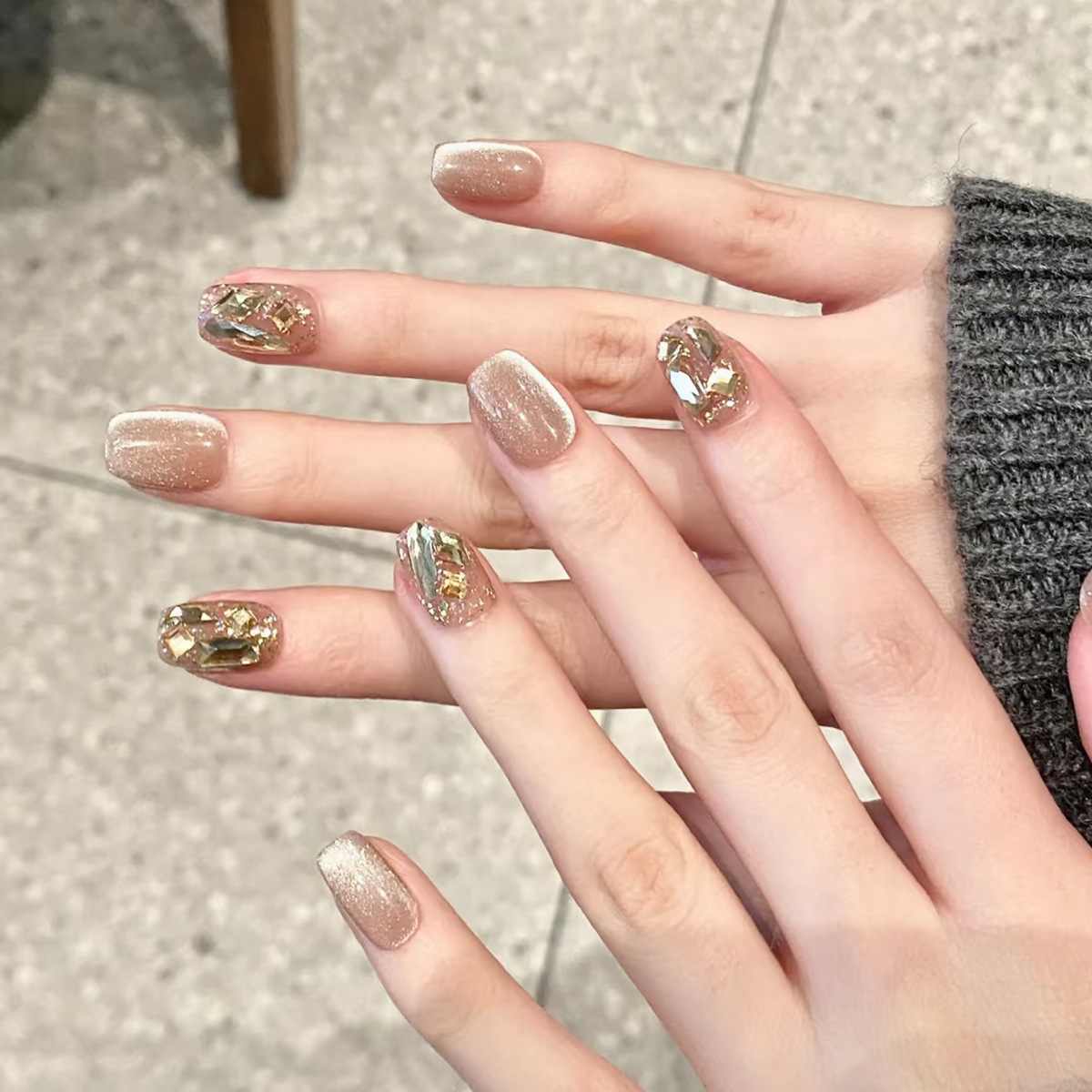 Nail Art Oval - Set di 24 Unghie Finte a