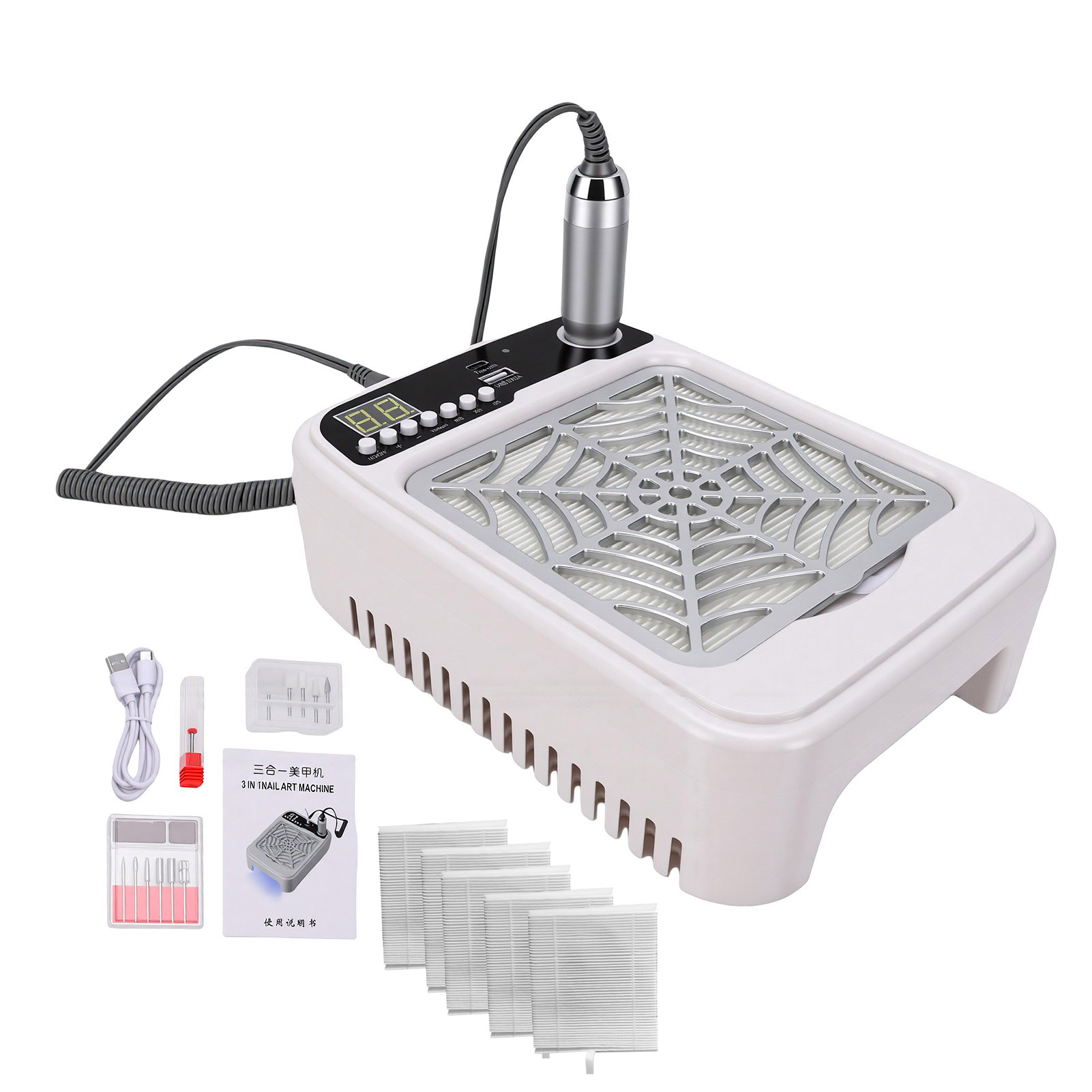 Nail Drill Machine - Macchina per Unghie 3-in-1 con Aspiratore