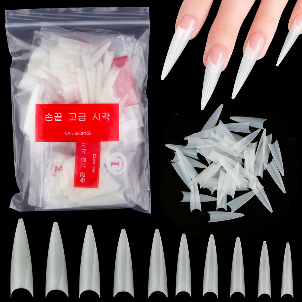 Nail Art Xl - 1 borsa (600 pezzi) punte per