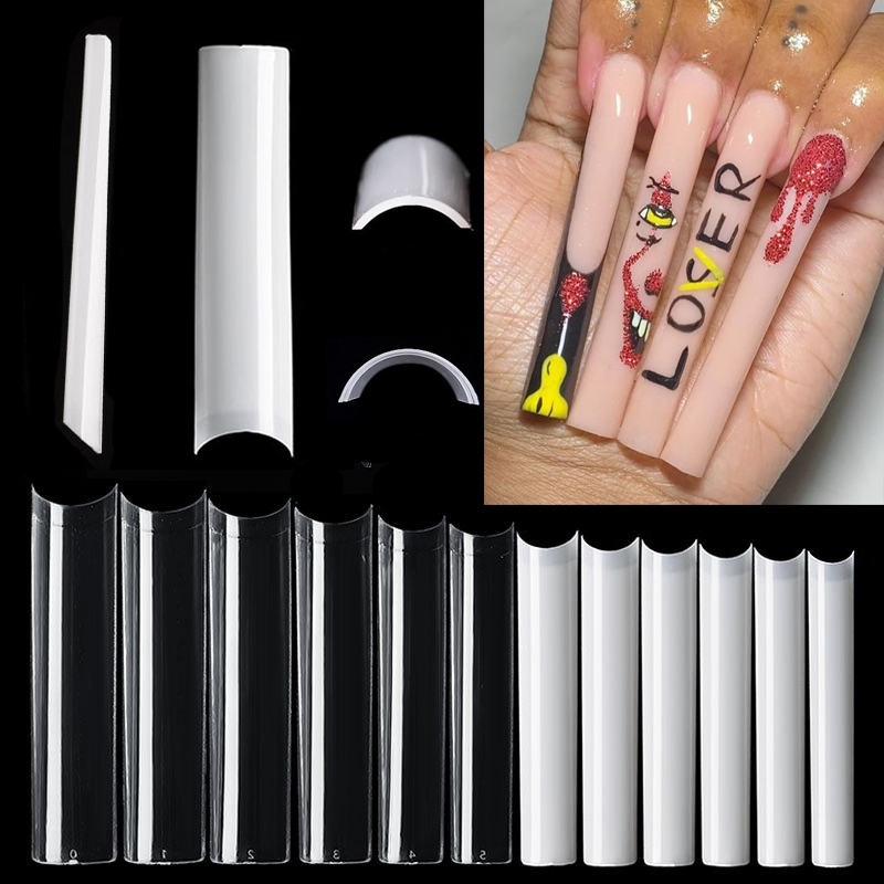 Nail Art Xl - 500 Pcs quadrato lungo senza punte
