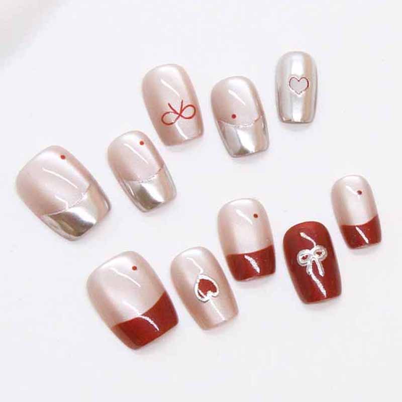 Nail Art Cat Eye Simple - 10 pezzi da donna fatti a