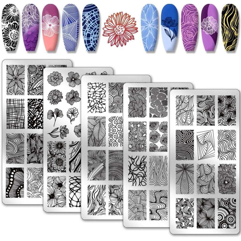 Nail Art Inspo - Set di 5 Stampi per Nail