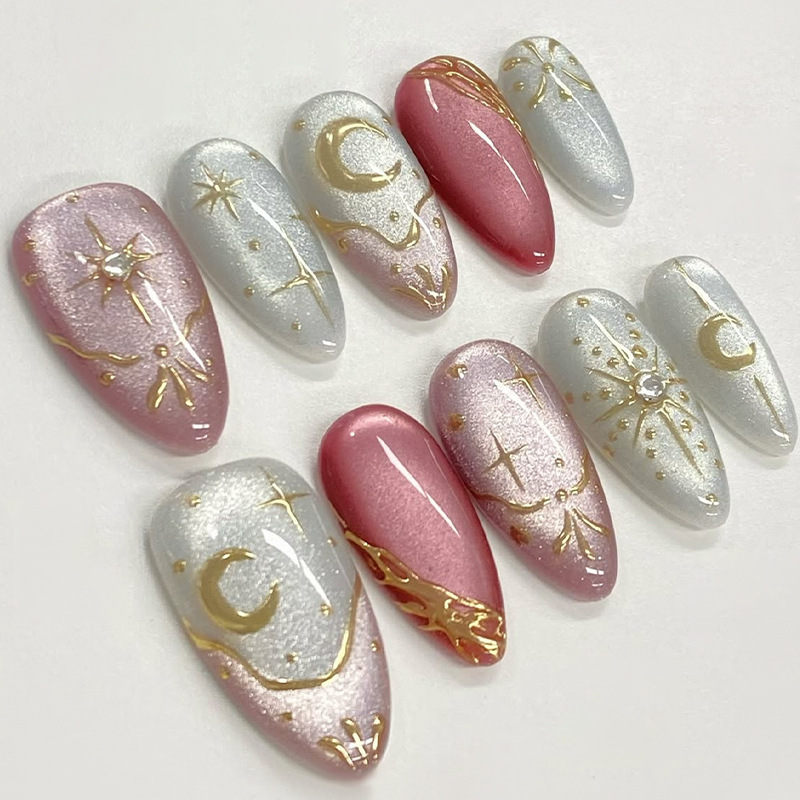Set di 24 Unghie Finte Blu a M - Nail Art Inspo recensione e prezzo