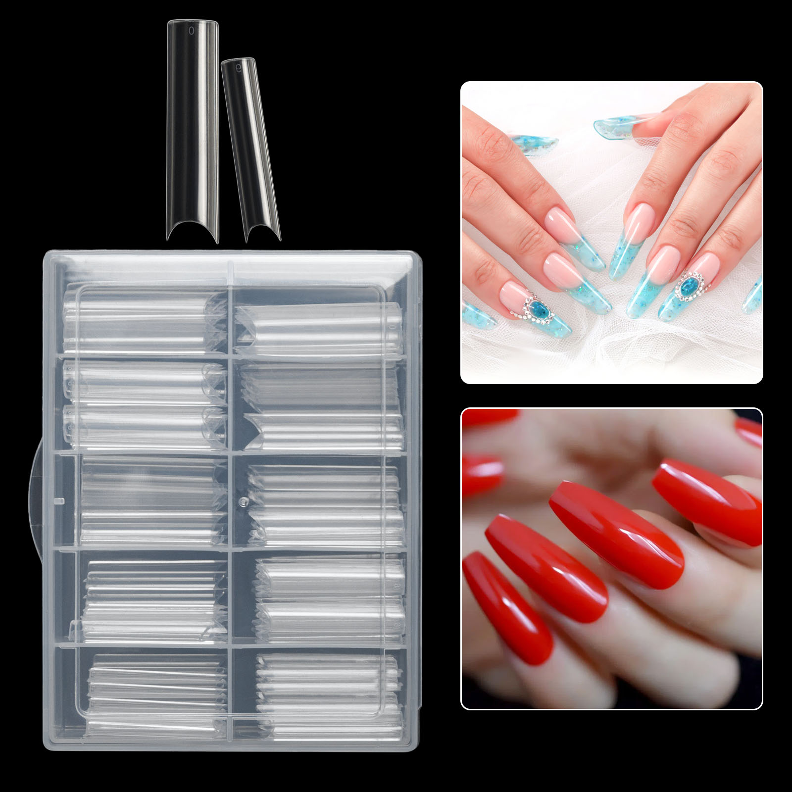 100 pz/scatola XXL Punte Per U - Nail Art Xl recensione e prezzo