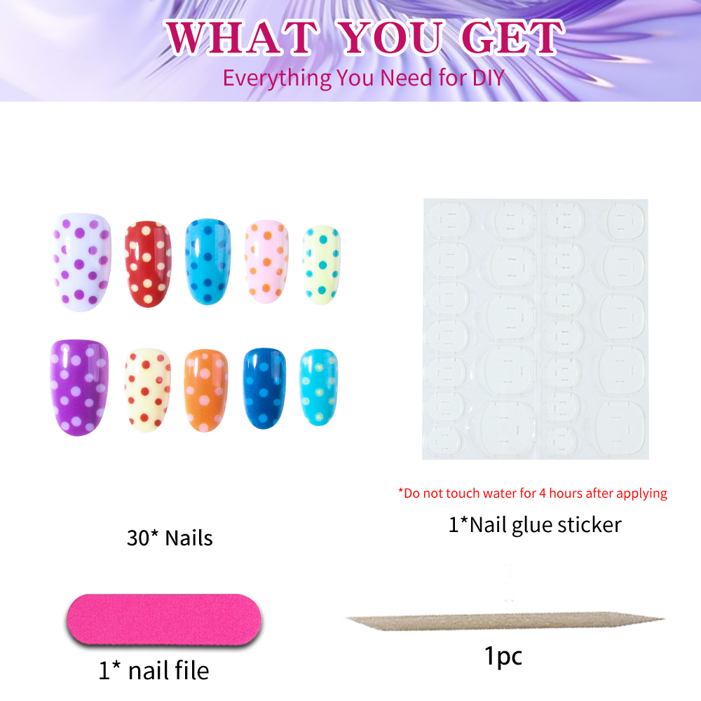 24 pezzi/set di unghie finte c - Nail Art Oval recensione e prezzo