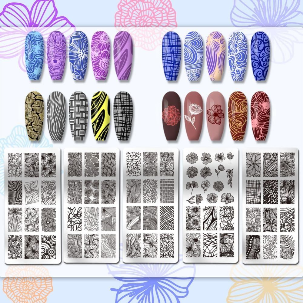 Set di 5 Stampi per Nail Art c - Nail Art Inspo recensione e prezzo