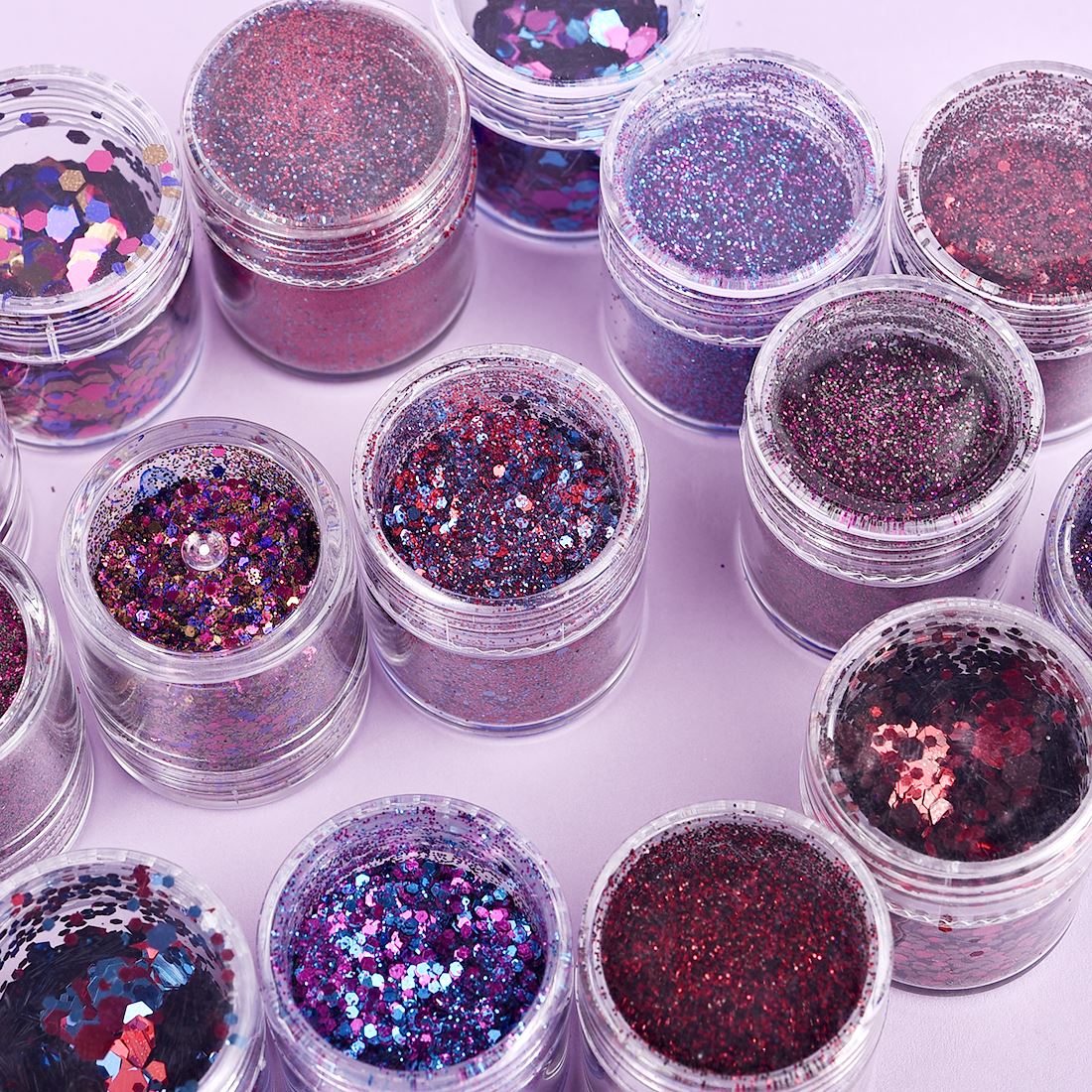 4/5 bottiglie di polvere glitt - Nail Art Inspo recensione e prezzo