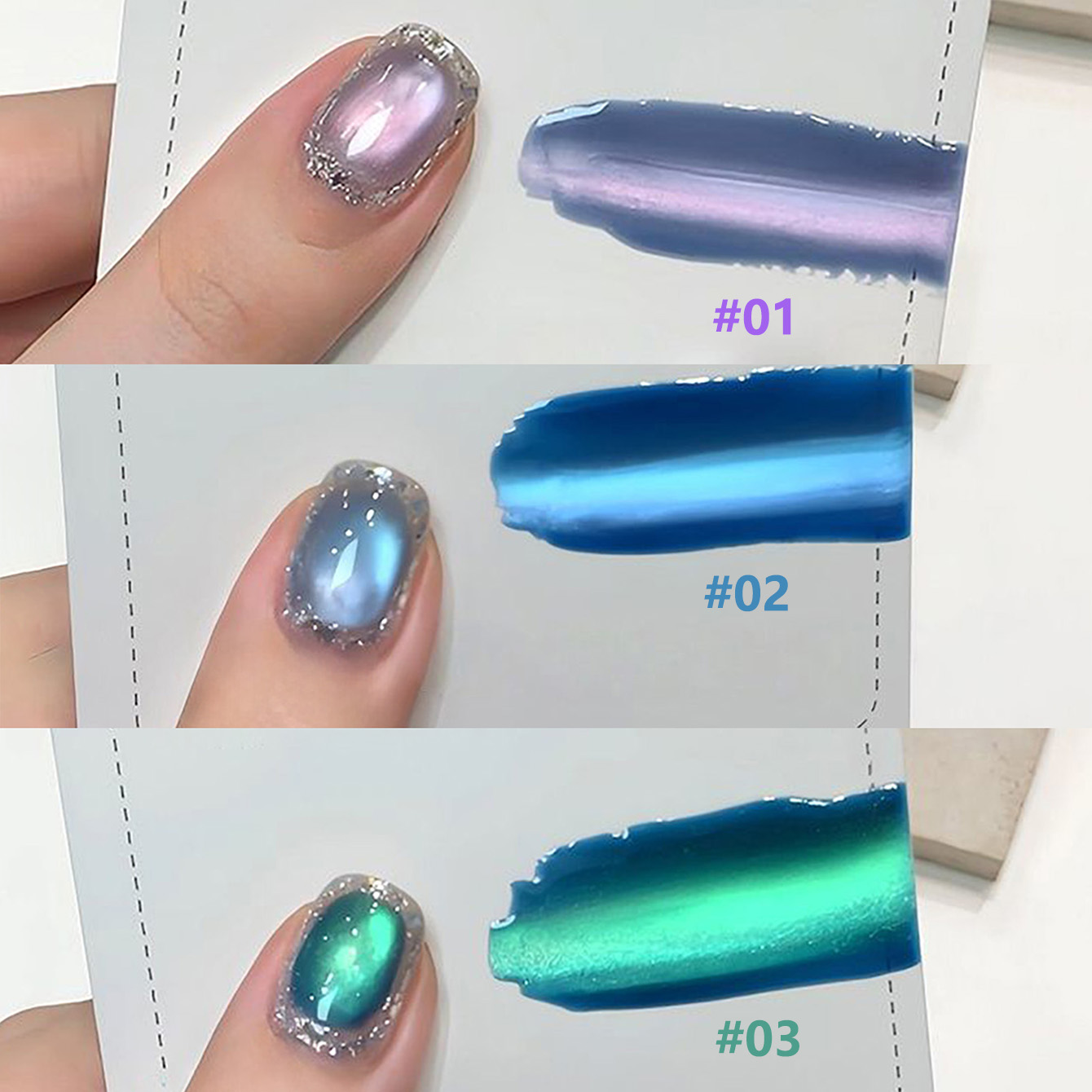 1 pz SHAKA Sea Fantasy Cat Eye - Nail Art Emerald Blue recensione e prezzo