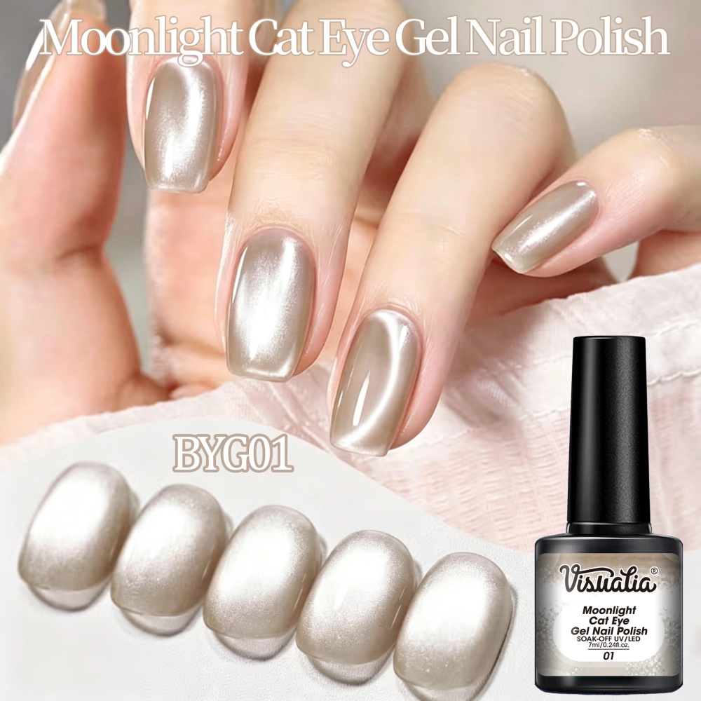 Visuatia Nude Moonlight Cat Ey - Nail Art Cat Eye Simple recensione e prezzo